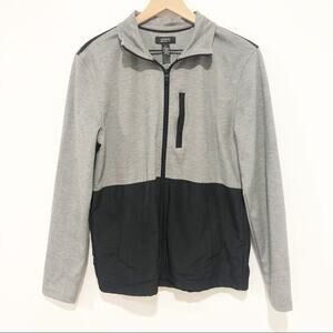 Alfani gray & black lightweight full zip jacket Small